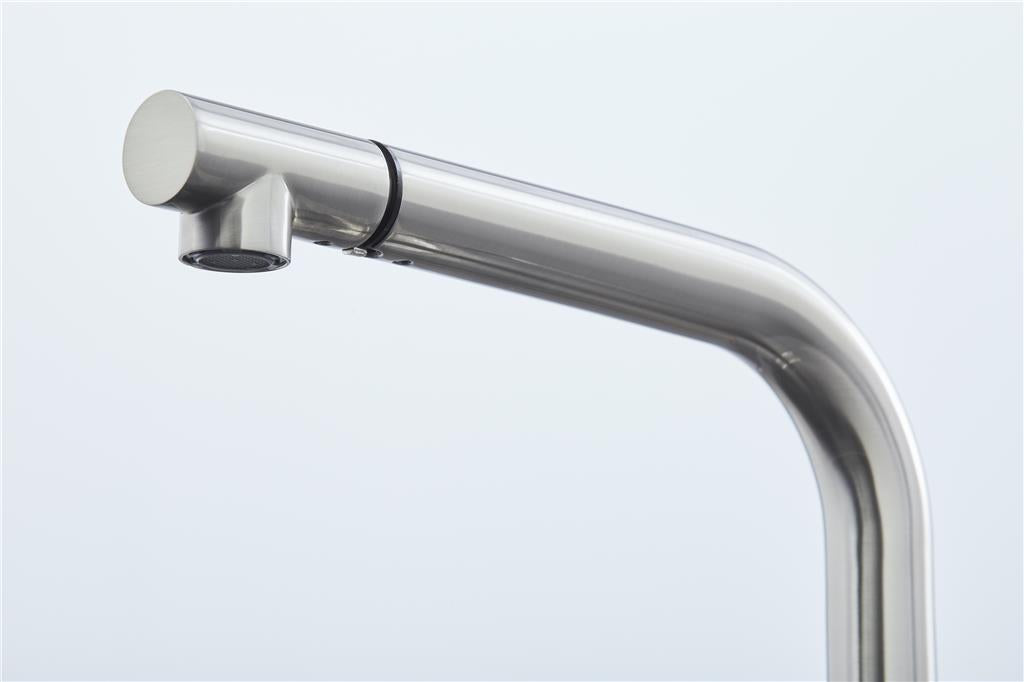 Liquida W15BN Single Lever Pull Out Spray Brushed Nickel Kitchen Mixer Tap